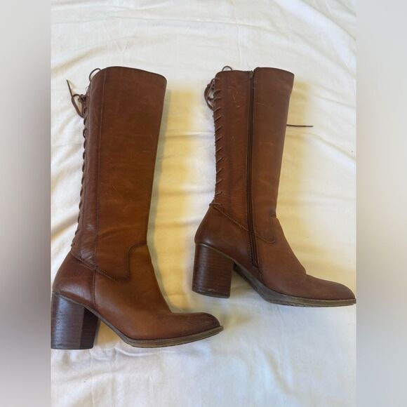 Soft Sharnell Heel Leather Adjustable Waterproof WesternInspired Boots Size 8.5 - Picture 1 of 8